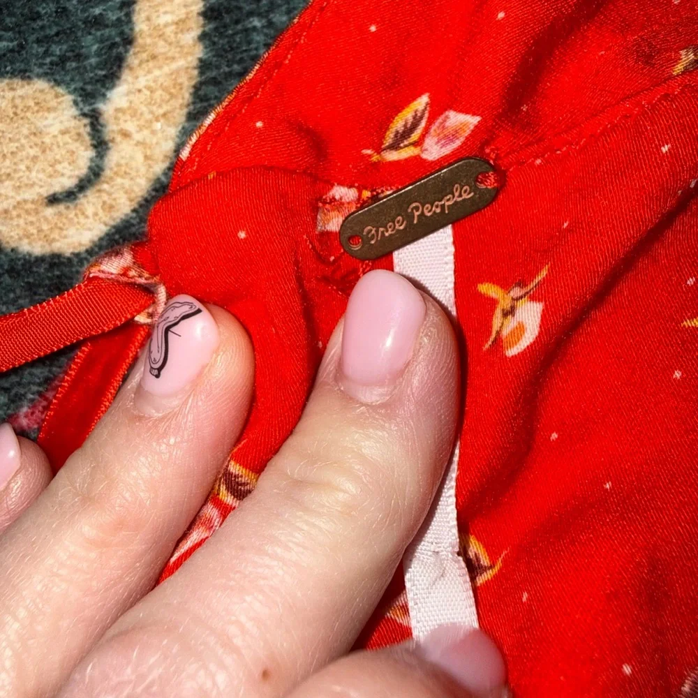 🍓 Free People Ponderosa Mini Dress Strawberry Combo Size S - Picture 6 of 8